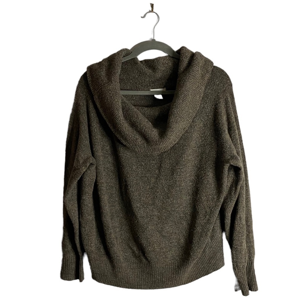 H&M Women's Tan Wool Blend Cowl Neck Sweater